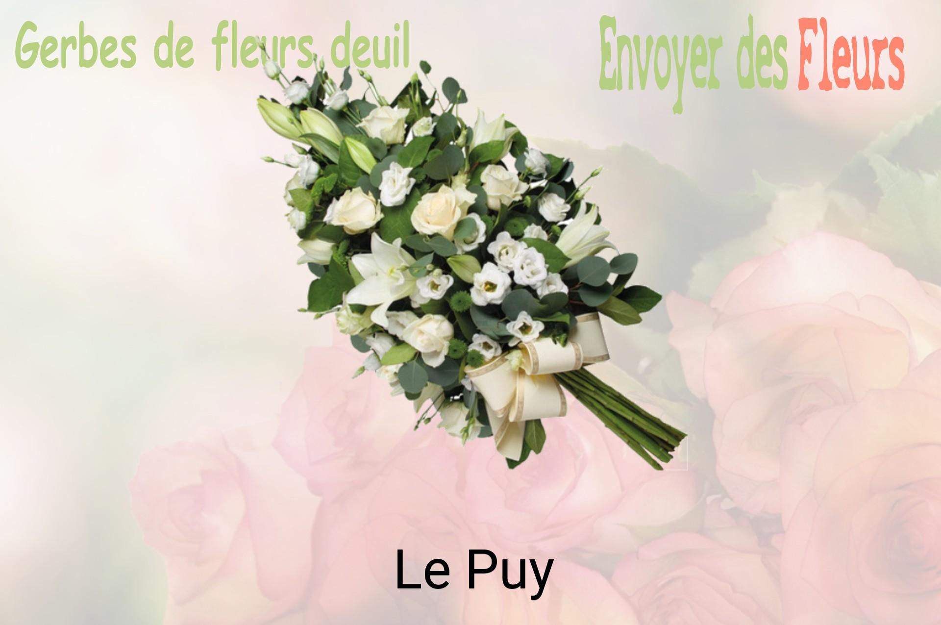 Gerbe de fleurs de deuil livrée à Le Puy
